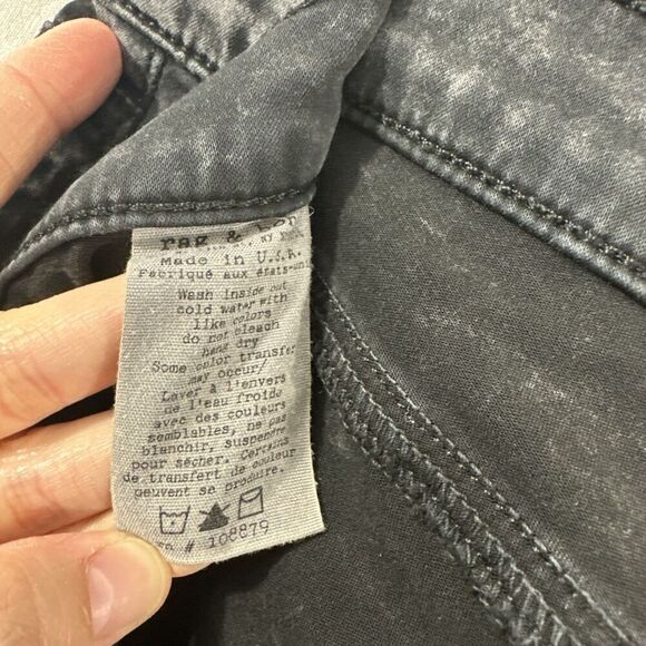 Rag & Bone Skinny Leggings Rosebowl Black Stretch Jean Womens Size 29 Grunge - Picture 14 of 14